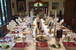 Passover table April 2015